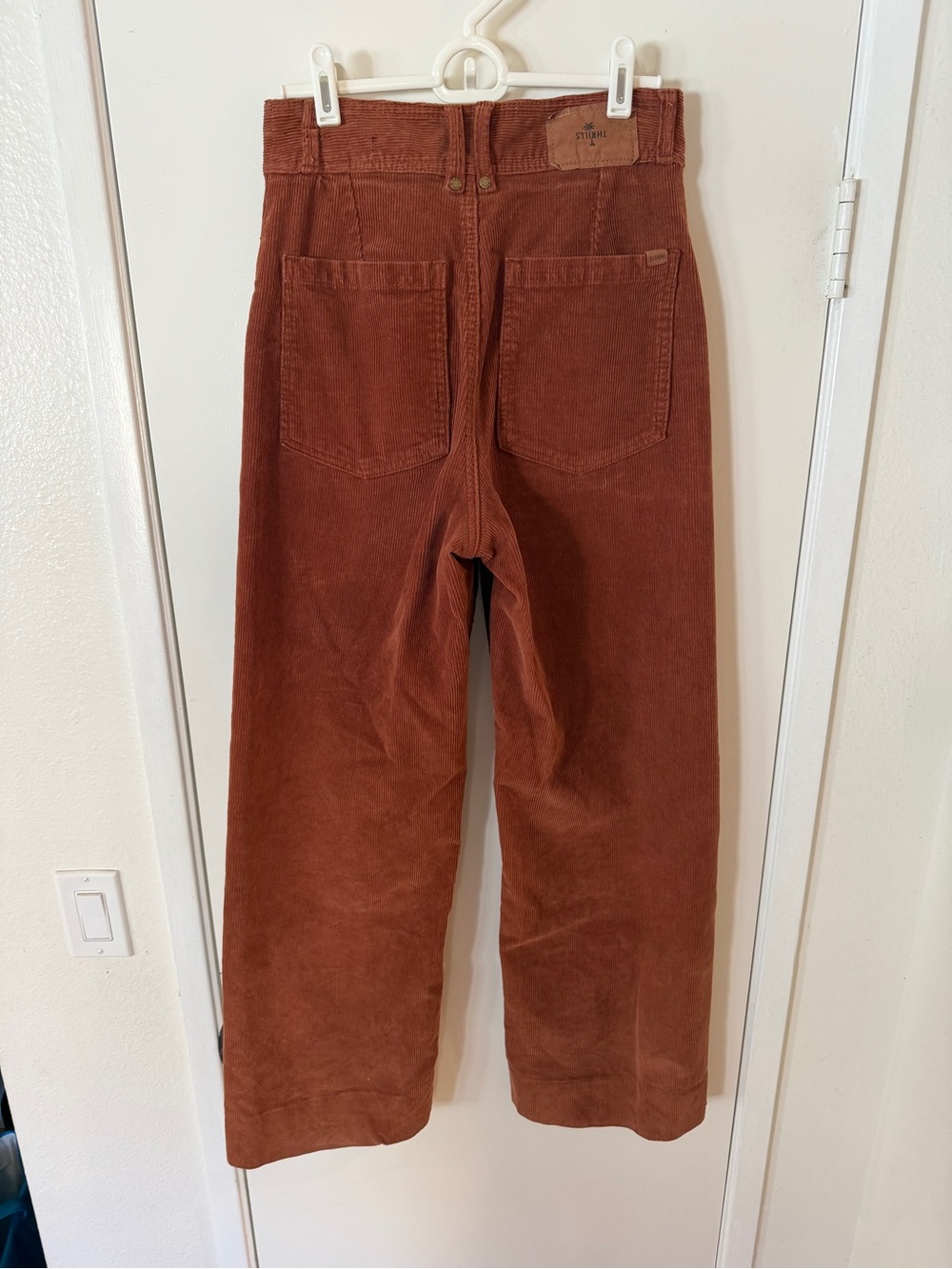 Thrills Men's Wide-Leg Corduroy Pants - Rust